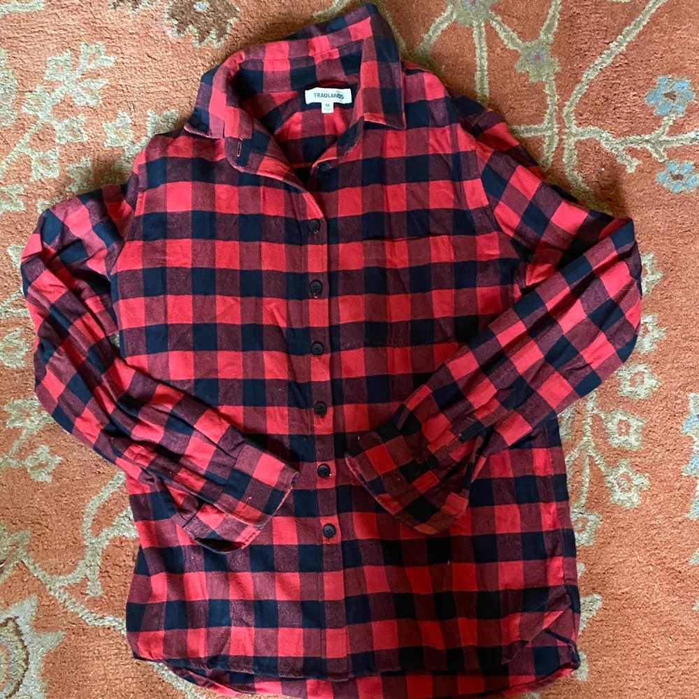 Tradlands Women’s M Red Buffalo Check Flannel